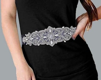 Crystal Applique Decoration Sparkly Luxury Rhinestones Wedding Dresses Belt Women For Bride Waistband Bridal Sash