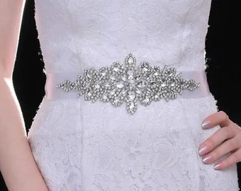 Luxurious Women's Belt Bride Bridal Sash Rhinestone Applique Belt Wedding Accessories For Evening Party Prom Gown Dress