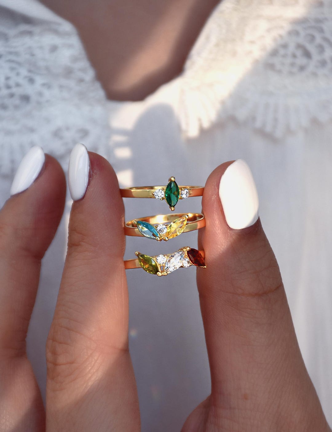 Dainty Family Birthstone,multiple Birthstone Ring, Marquise Birthstone ...