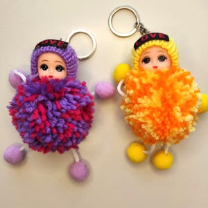 Fluffy Doll - Keychain. Handmade - Etsy