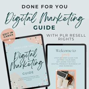 Done For You Digital Marketing Guide, DFY eBook with Private Label Rights (PLR), Digital Marketing Template, Small Business Guide