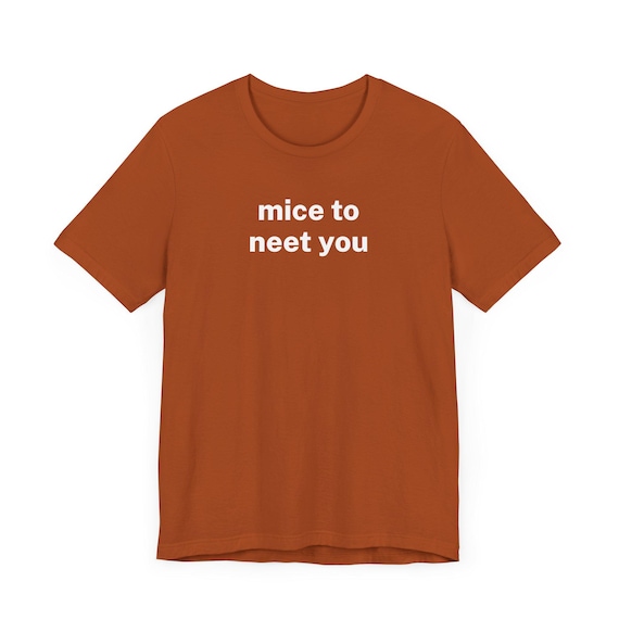 Mice to Neet You Shirt: Funny Retro Typo Humor Tee - Etsy