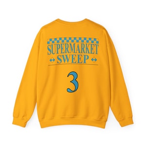 Team 3 Yellow Game Show Sweatshirt: Retro 90s Costume