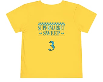 スーパーマーケットスイープナンバー3幼児用Tシャツ｜黄色の子供用シャツ