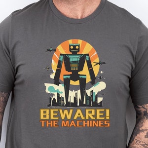 Robot Sci-Fi Tee: Futuristic Graphic Shirt, Machine Lover Gift