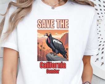 Save the California Condor Shirt,  Conservation Shirt, Activist Shirt, Condor lover, Nature Lover, Nature Shirt,, Protest Tee, bird shirt