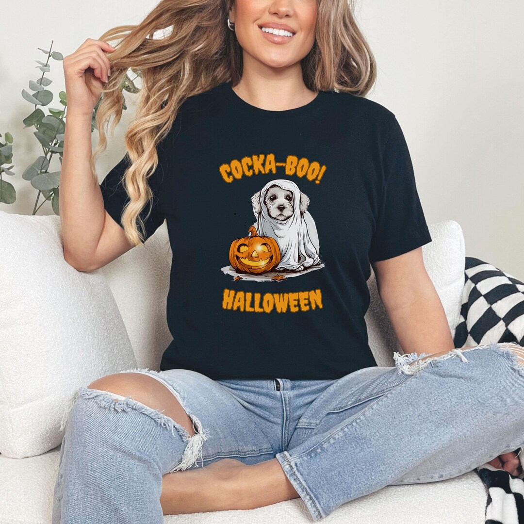 Cockapoo Halloween Shirt: 'cocka-boo' Ghost Dog Tee - Etsy