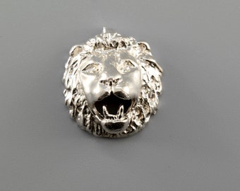 Tête de lion en argent moulé pour la fabrication ou l'artisanat de bijoux