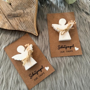 personalisierbarer Schutzengel, Schutzengel Geburt/Taufe, Schutzengel aus Keraflott, Schutzengel weiß, Schutzengel m. Trockenblumen