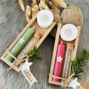 Money gift wish fulfiller for Christmas I Gift set Christmas I Money gift test tube I Many candle colors to choose from