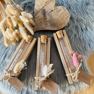 Esaudisci i desideri I Regalo in denaro I Confezione di buoni I Provetta confezionata con cura con fiori secchi