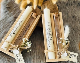 Geldgeschenk Hochzeit mit Herz I Geschenkset Hochzeit I Gutschein Hochzeit I Geldgeschenk Brautpaar I Reagenzglas Hochzeit