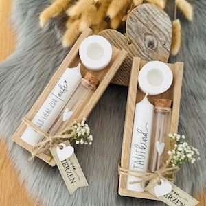 Baptism Money Gift | Baptism Gift Set | Wish Granter for Baptismal Child | Best Wishes for the Baptism | Baptism Candle Set | Test Tube Baptism Money Gift