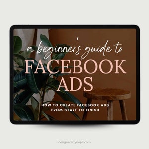 Mastering Facebook Ads eCourse / Slide Deck, Canva Template, Master Resell Rights, PLR Canva Templates, MRR Done For You, Passive Income