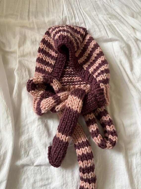 bow tie bonnet knitting pattern