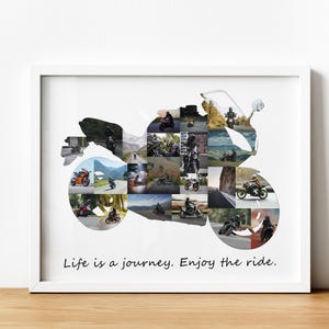 Motorcycle Photo Collage Personalised | Motorcycle Custom Gifts, Gift For Motorcycle Lovers | Birthday Gift For Bike Lovers | Biker Collage