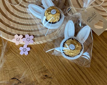 Ferrero Rocher Halter Osterhase | Ostergeschenk Idee Mitbringsel | Tischdeko Gastgeschenk Kinder