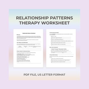 Beziehungsmuster, Therapie-Arbeitsblatt, Bindungsstile, emotionale Heilung, Verhaltensmuster, heilende Beziehungen, sichere Bindung
