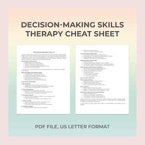 Entscheidung Arbeitsblatt, Lebenswahlen, Cbt Werkzeug, Therapie druckbar, Entscheidungshilfe, Selbstklarheit, Für und Wider, Problemlösung, Coaching Werkzeug