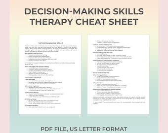 Decision Worksheet, Life Choices, Cbt Tool, Therapy Printable, Decision Support, Self Clarity, Pros And Cons, Problem Solving, Coaching Tool