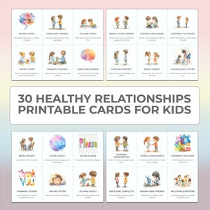 Kinder Therapiekarten druckbare Psychotherapie-Werkzeuge für Kinder Mentale Gesundheit emotionale Fähigkeiten Beziehungsaufbau Therapeut Sessions PDF