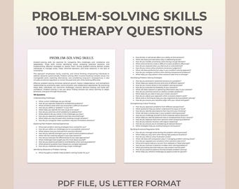 Problem-Solving Therapy Questions, Critical Thinking, Decision-Making, Emotional Regulation, Creativity, Goal Setting, Self-Confidence