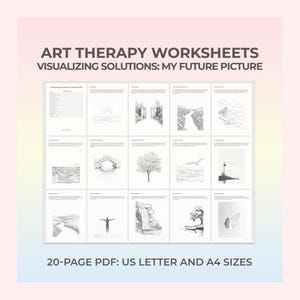 Art therapy Workbook, Mindful coloring, Solution-focused, Goal setting, Strengths-based, Positive change,Visual journaling, Therapy activity