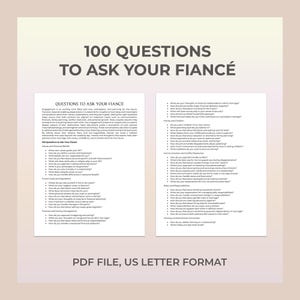 100 Questions to Ask Your Fiancé, Engagement, Relationship, Marriage, Future Plans, Communication, Intimacy, Partnership, Expectations