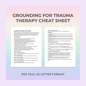 Grounding Techniques for Trauma – Printable Worksheet for Anxiety Relief Flashback Support and Nervous System Regulation in Daily Practice