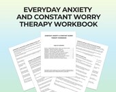 Anxiety Workbook Printable Daily Therapy Journal Overthinking Help Night Worry Rituals Mental Calm Relief Mindful Writing Self Care Guide