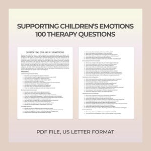 Prise en charge de la thérapie émotionnelle chez l'enfant : questions, empathie, expression de soi, culture émotionnelle, capacités d'écoute, validation, feuille de travail sur la thérapie