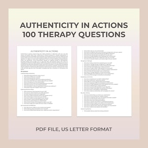 Preguntas terapéuticas para la autenticidad, la autoconciencia, los valores, la autoexpresión, la integridad, la salud emocional, la autoaceptación y el crecimiento personal.