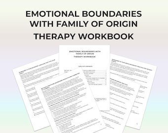 Family Boundary Workbook Emotional Boundaries Family of Origin Healing Enmeshment Guilt Scripts Teens Adults Protect Energy After Visits