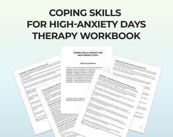 Angstbewältigungsfähigkeiten Arbeitsbuch PDF Regulation des Nervensystems Erdungsübungen Panikangriffsplan Überdenkenstherapie Printable Toolkit