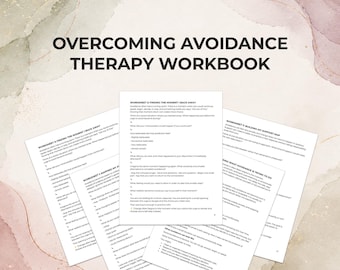 Overcoming Avoidance Workbook Procrastination Emotional Coping Skills Fear of Failure Self Trust CBT Worksheets Personal Growth Reflection