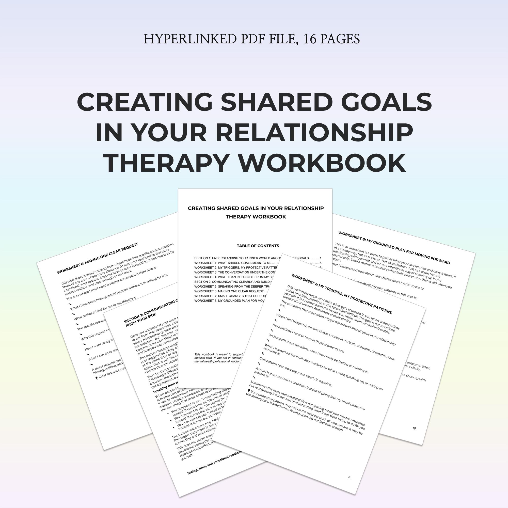 Couples Communication Workbook Printable Relationship Goals Journal ...