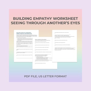 Persoonlijke groei Afdrukbare therapiewerkbladen Empathie ontwikkelen Emotionele intelligentie Oefeningen Therapiecoaching Communicatieontwikkeling