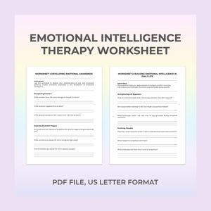 Emotional Intelligence Worksheets, Self-Awareness, Emotional Regulation, Relationship Skills, Empathy Development, Communication Skills