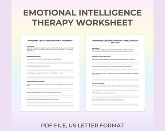 Emotional Intelligence Worksheets, Self-Awareness, Emotional Regulation, Relationship Skills, Empathy Development, Communication Skills