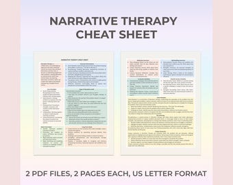 Foglio riassuntivo di terapia narrativa, Foglio riassuntivo di terapia di riscrittura, Foglio di terapia stampabile, Foglio per terapeuta, Foglio riassuntivo narrativo in PDF