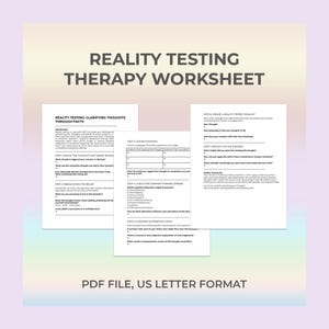 Foglio di lavoro sulla terapia del test di realtà, terapia cognitivo-comportamentale, controllo del pensiero, sfida alle convinzioni, pensiero distorto, pensiero razionale, pratica della terapia cognitivo-comportamentale, consapevolezza di sé