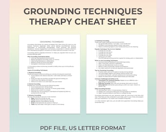 Grounding Skills, Grounding Tool, Anxiety Support, Therapy Printable, Emotional Safety, Sensory Exercise,Present Moment, Therapy Cheat Sheet