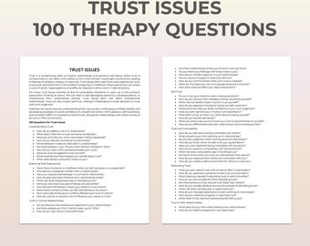 Therapy Questions for Trust Issues, Building Trust, Emotional Safety, Self-Trust, Vulnerability, Communication Skills, Relationship Healing