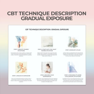 Gradual Exposure, Exposure Therapy, Fear Worksheet, Cognitive-Behavioral Therapy, Mental Health, Therapy Technique, Therapy Worksheet PDF