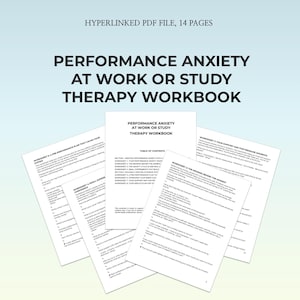 Performance Anxiety Workbook Calm Focus Pressure Exams Presentations Interviews Meetings Deadlines Confidence Worksheets Practical Work Plan