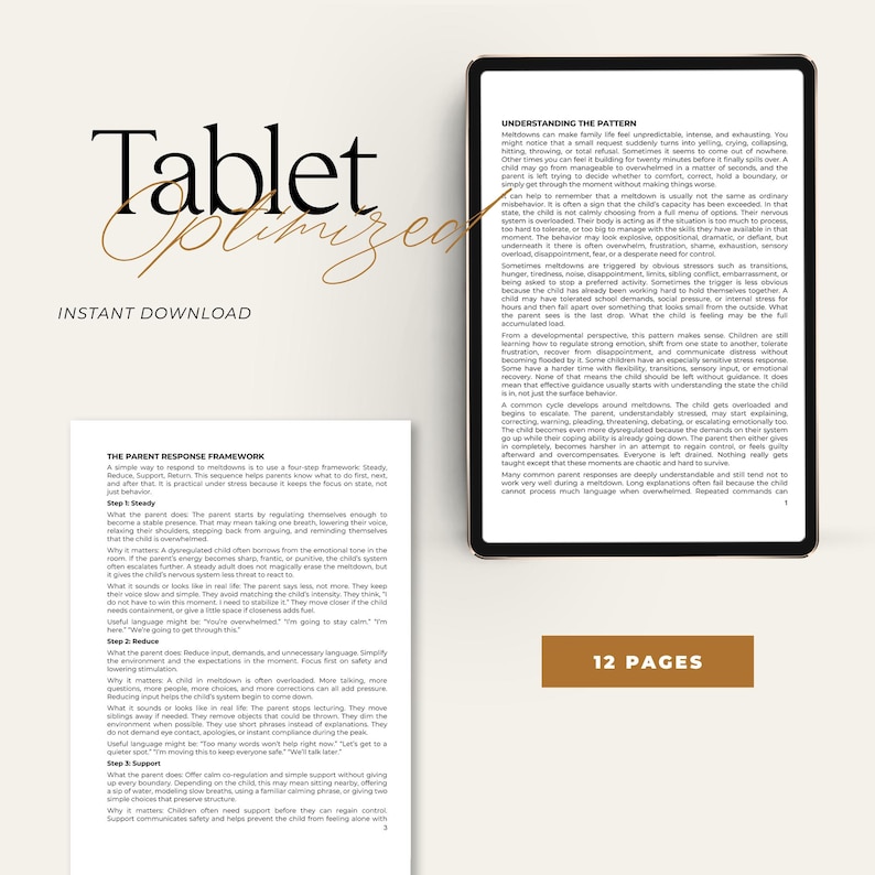 Parent Script Parent Scripts for Meltdowns Printable PDF Calm Parenting Tool ...