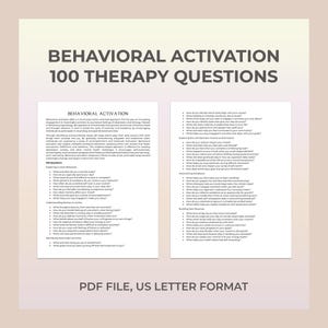 Behavioral Activation Questions, Motivation, Meaningful Activities, Emotional Growth, Mood Improvement, Self-Confidence, Productivity