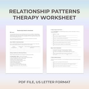 Relationship Patterns, Therapy Worksheet, Attachment Styles, Emotional Healing, Behavior Patterns, Healing Relationships, Secure Attachment