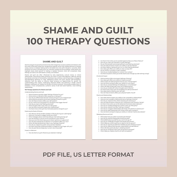 Shame and Guilt Therapy Questions, Self-Forgiveness, Overcoming Regret, Emotional Resilience, Self-Esteem, Vulnerability, Self-Acceptance