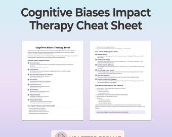 Cognitive Biases Cheat Sheet Confirmation Bias Mental Shortcuts Decision Making Critical Thinking Self Awareness Therapy Printable PDF Guide